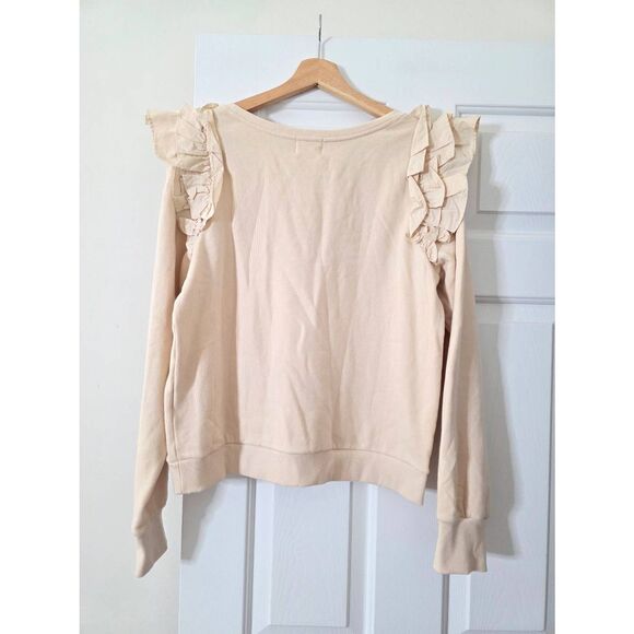 Nation LTD Esther Sweatshirt with Poplin L $225 - Picture 9 of 10